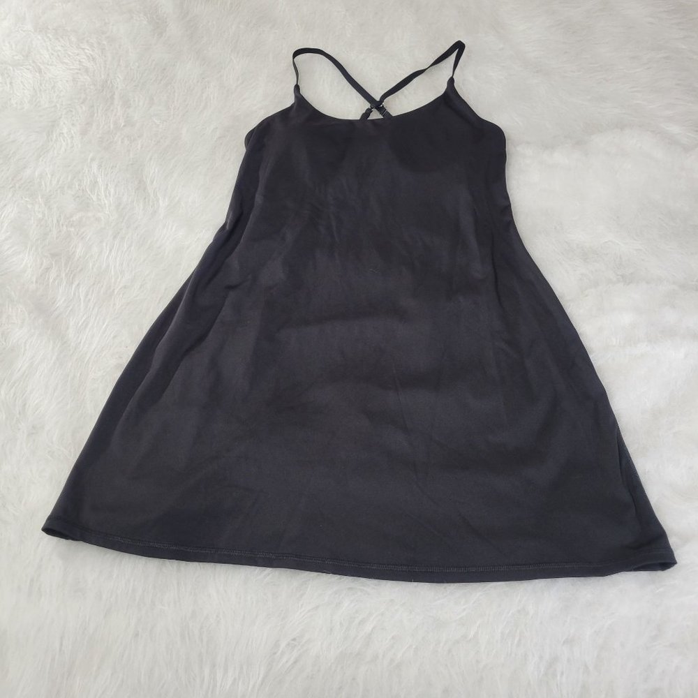 Iuga Black Lined Athletic Racerback Tennis Dress w/ Shorts & Bra Small - Picture 4 of 13